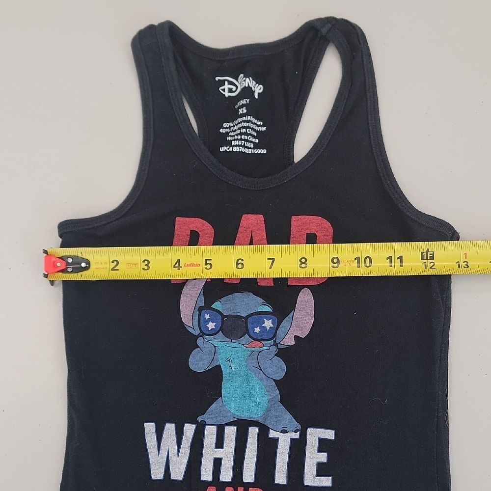 Disney Black Tank Top with Stitch and Patriotic Colors - Picture 6 of 10